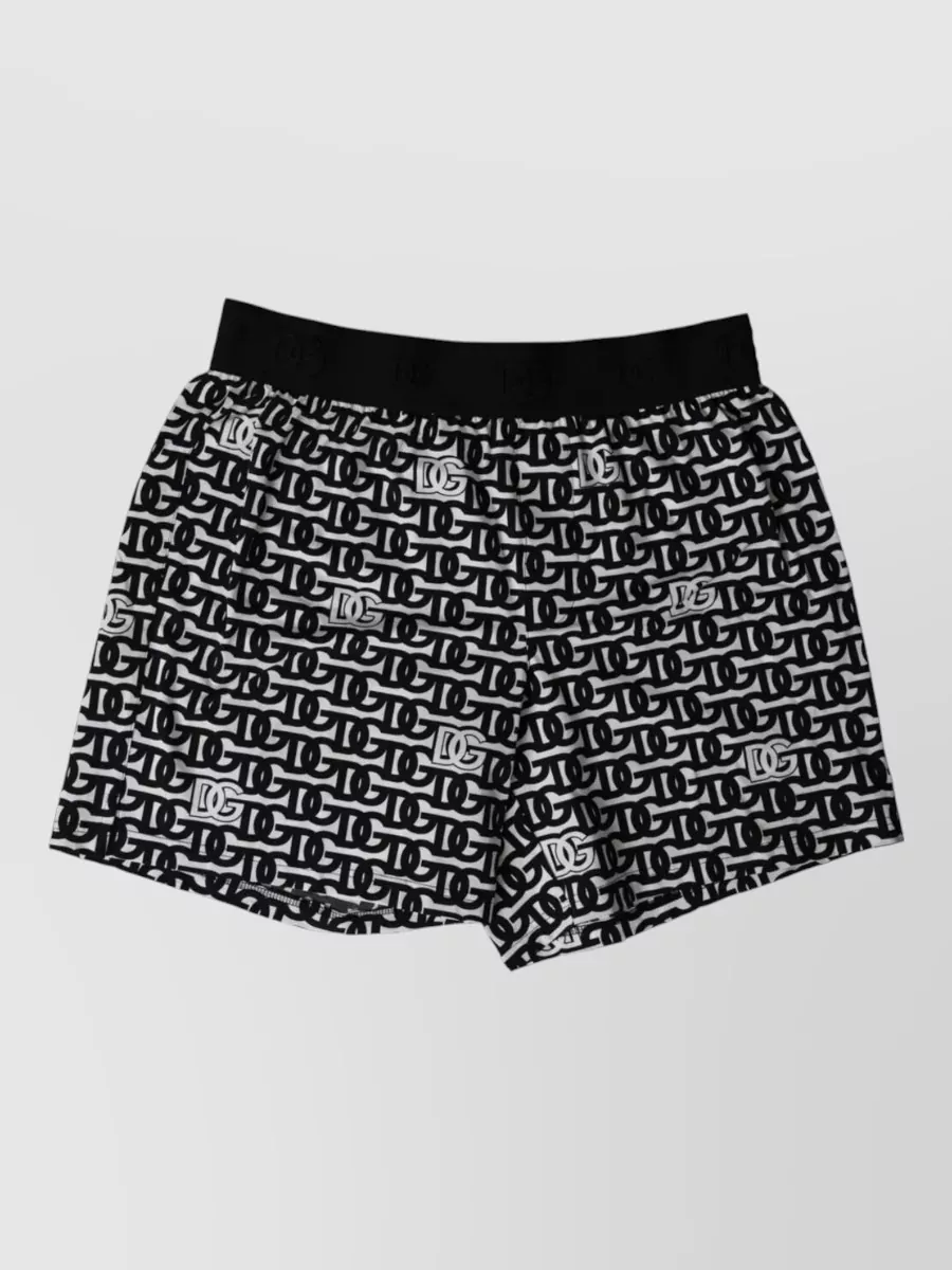 Dolce&Gabbana Logo-Print Knee-Length Boxer Shorts