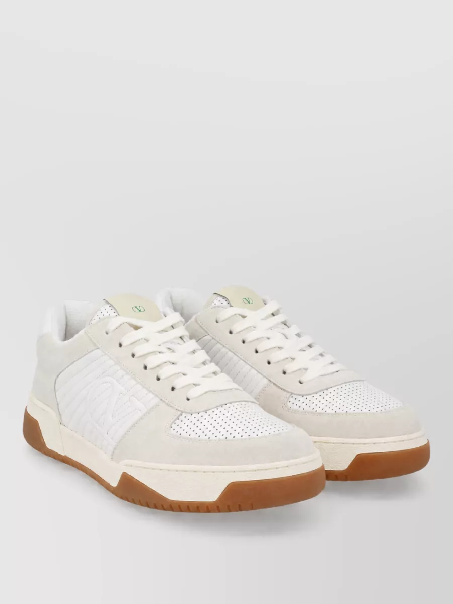 Valentino Garavani Sparry Lace Up Sneaker Suede Leather