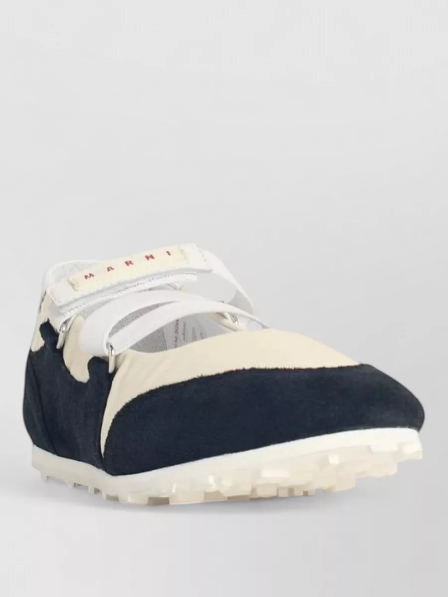 Marni ballerina shoes fabric and suede