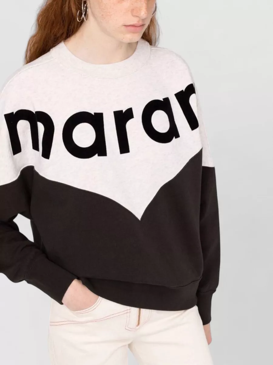 Isabel Marant Etoile Two-Tone Crew Neck Long Sleeve Top