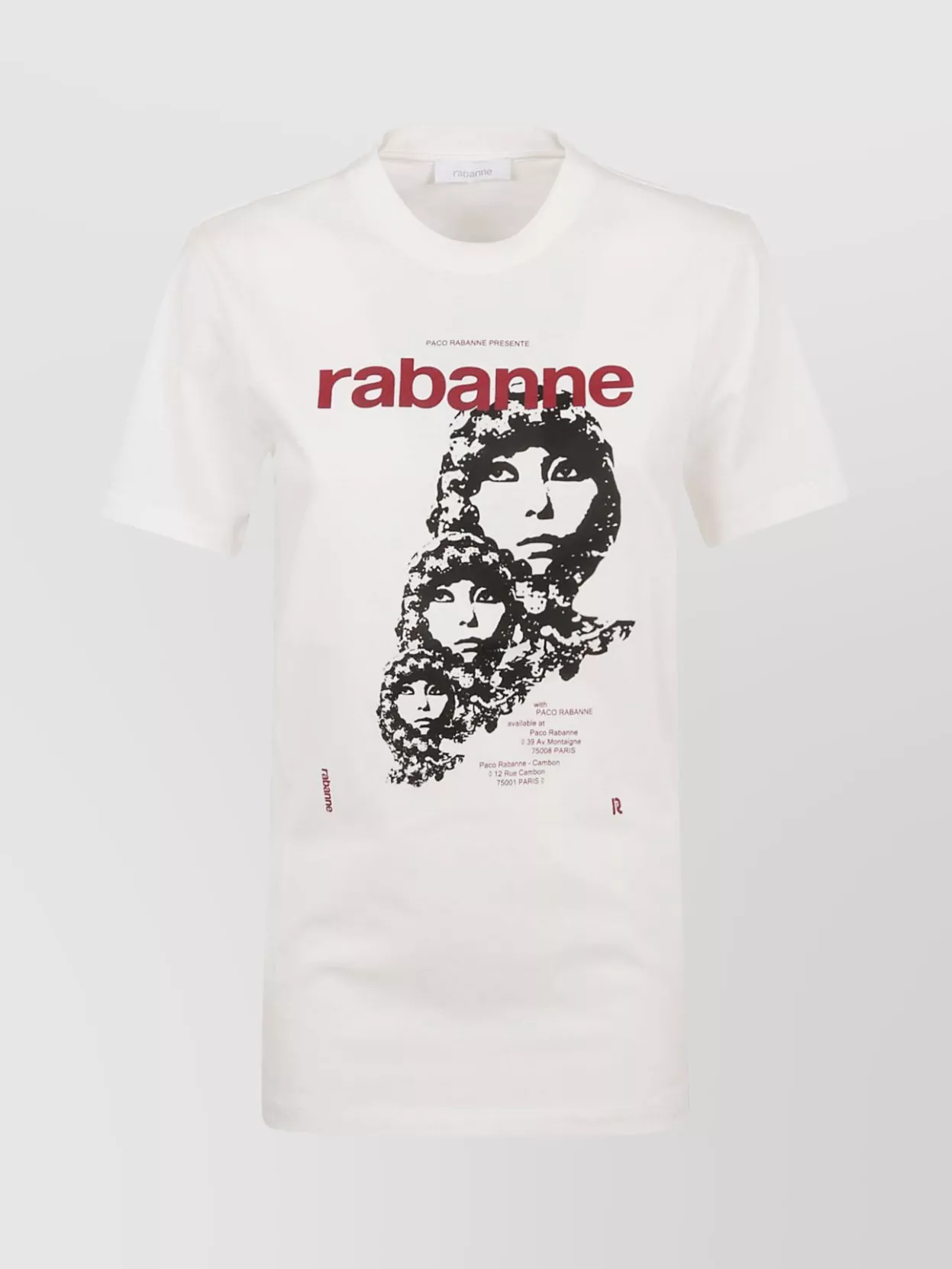 Shop Rabanne Crew Neck Graphic T-shirt