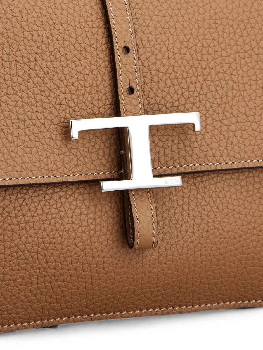 Tod's T Timeless Small Leather Clutch Bag