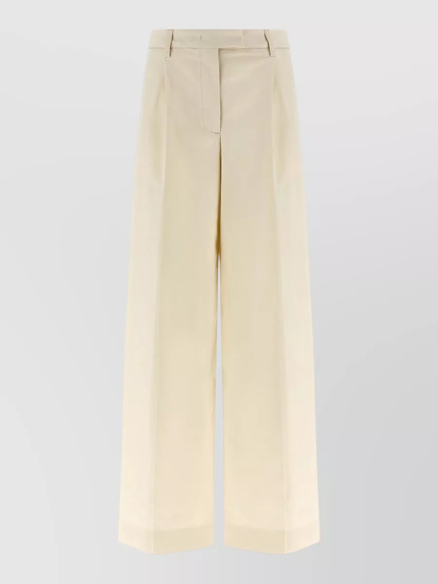 Thelatest cotton wide-leg tailored trousers