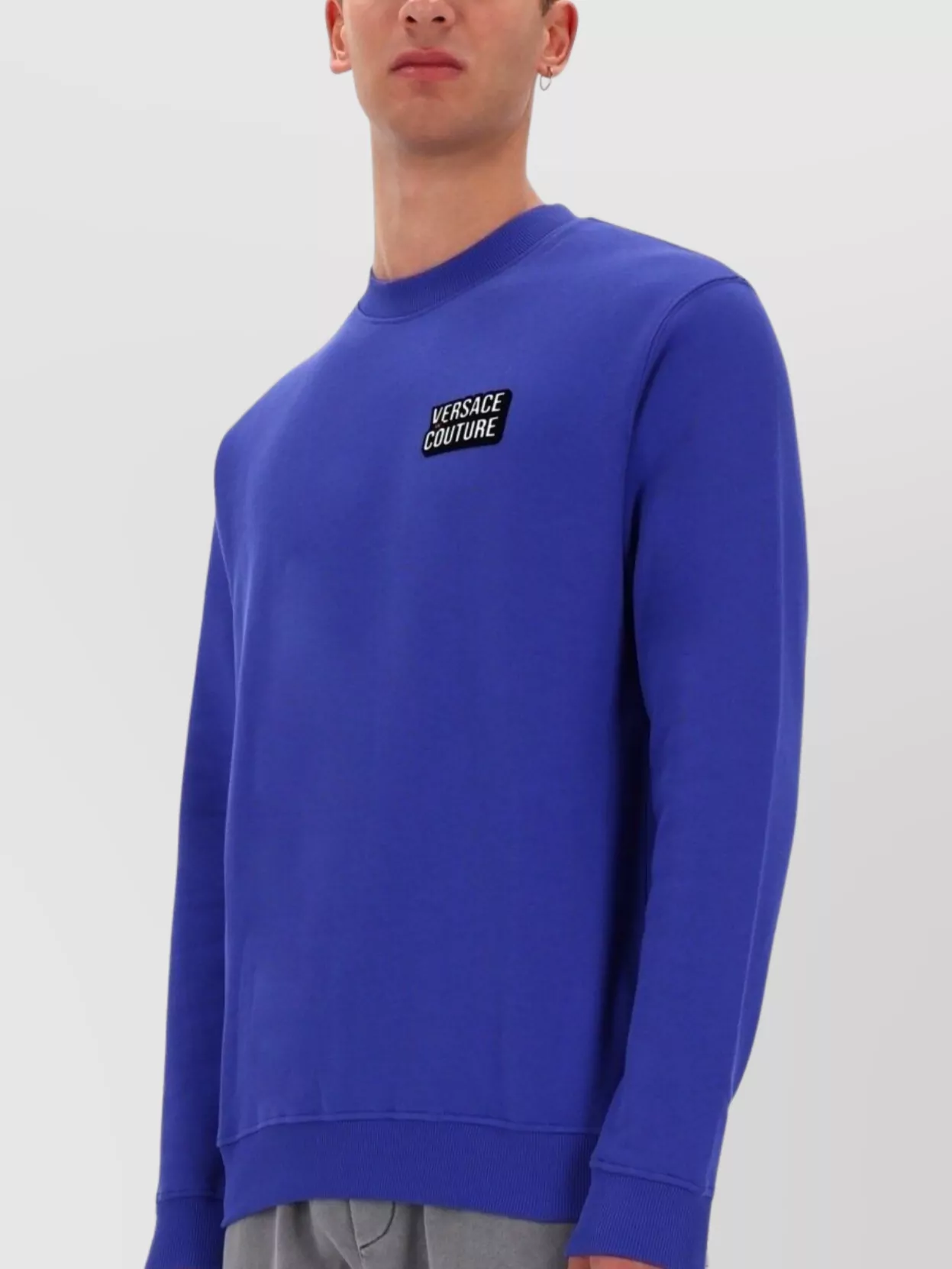 Versace Jeans Couture Ribbed Cuff Crew Neck Knitwear Design
