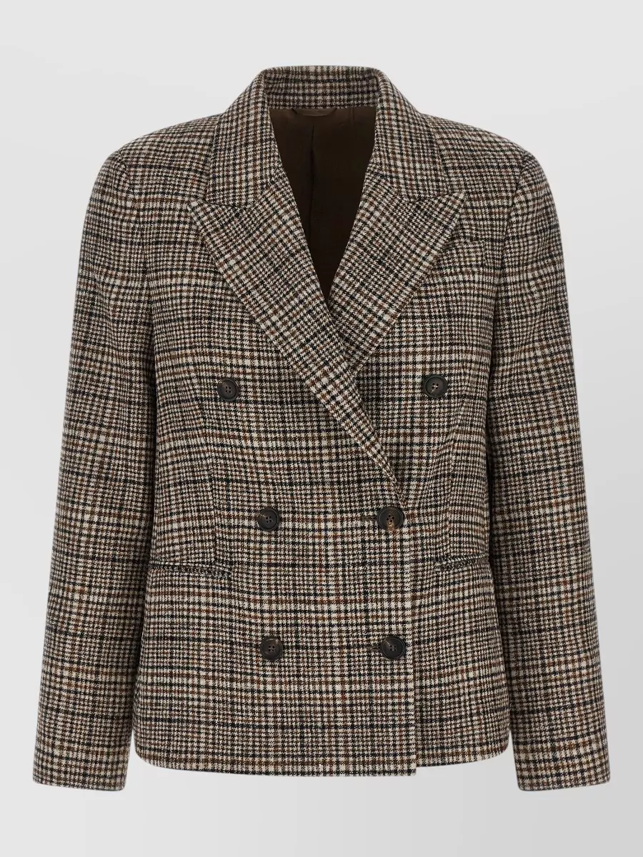 Brunello Cucinelli double-breasted checked blazer