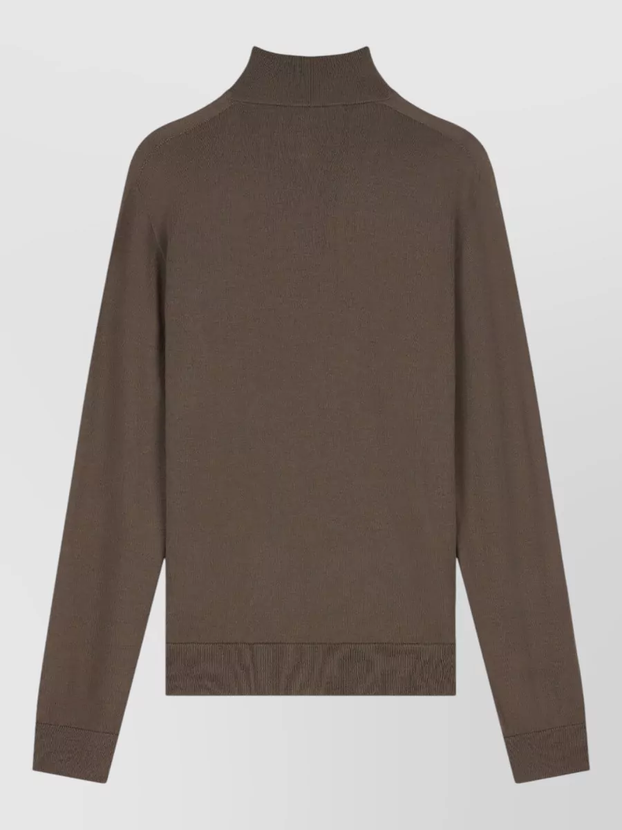 Giorgio Armani Virgin Wool Slim-Fit Plain-Knit Turtleneck Sweater
