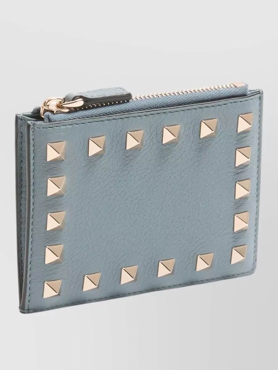 Valentino Garavani Rockstud Leather Coin And Card Purse