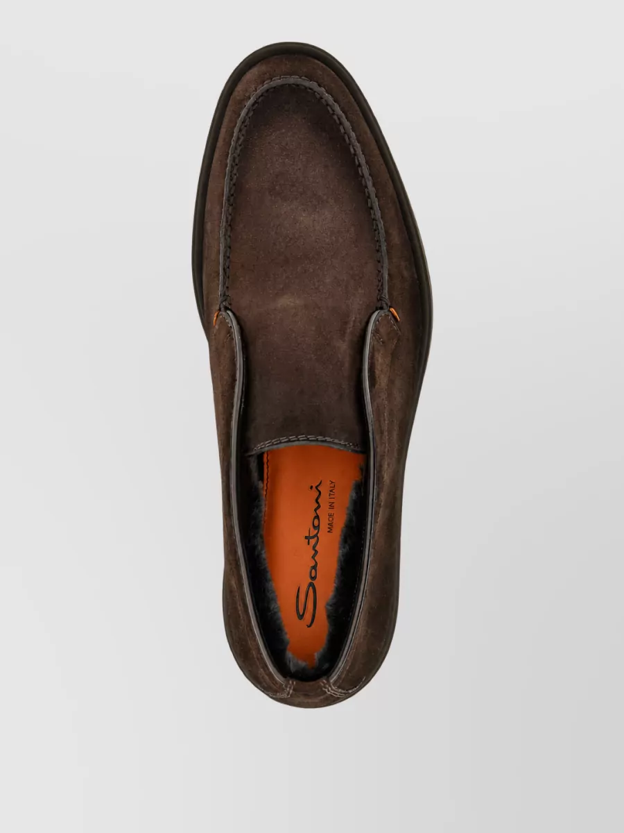 Santoni Leather Ankle Boots