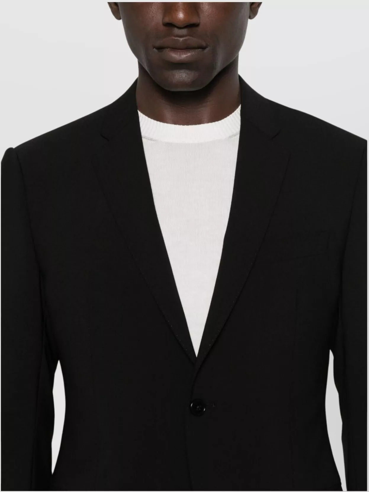 Emporio Armani Wool Suit With Buttoned Cuffs And Flap Pockets