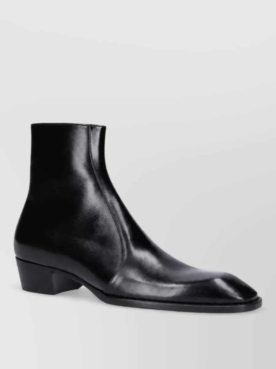 Saint Laurent calf leather ankle boots