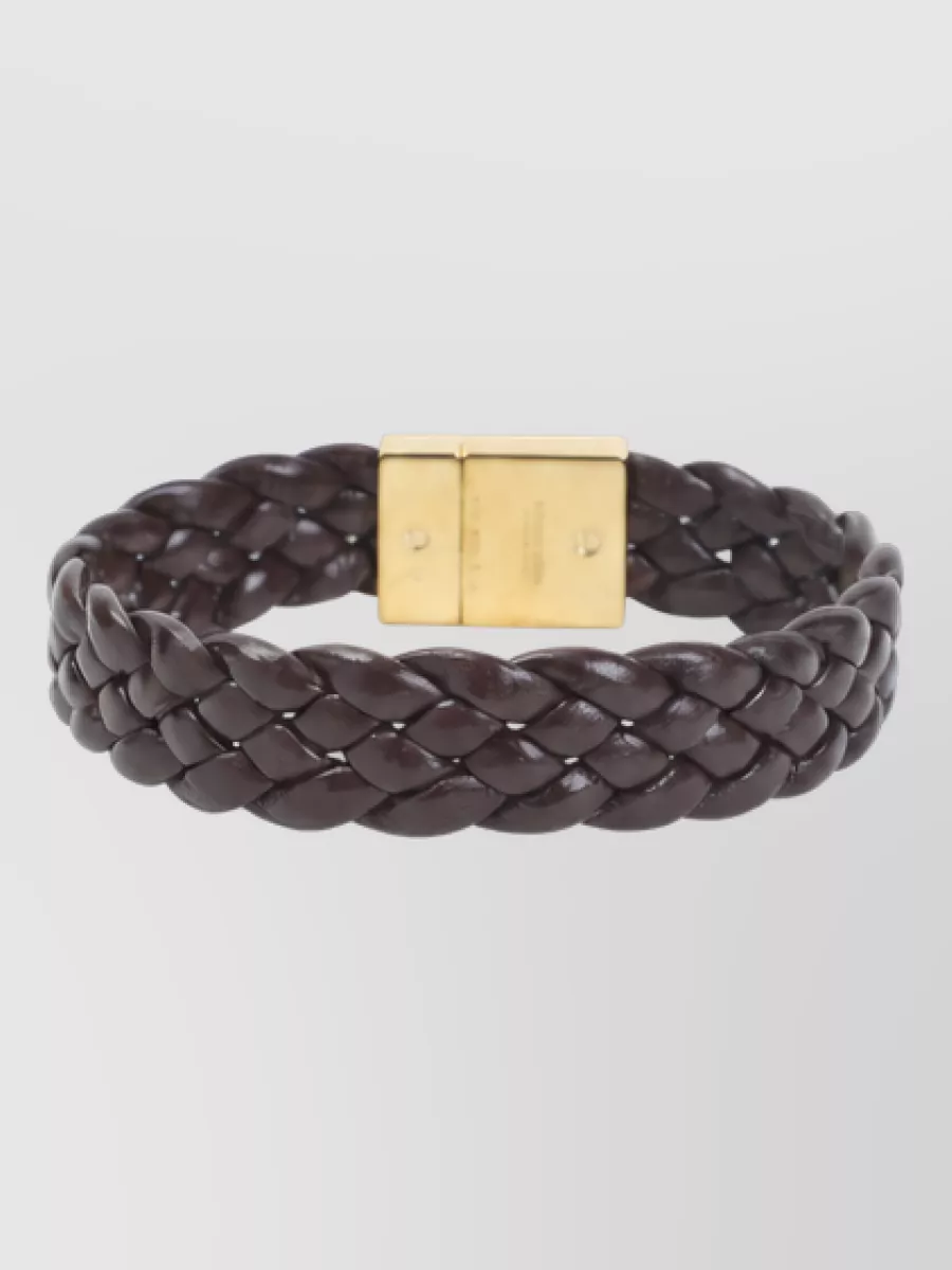 Bottega Veneta Leather Braided Bracelet