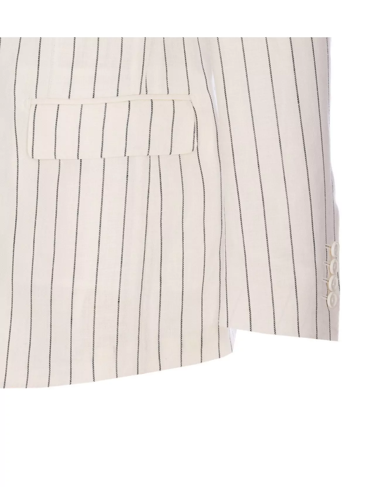 Tom Ford Striped Organza V-neck Jacket Split