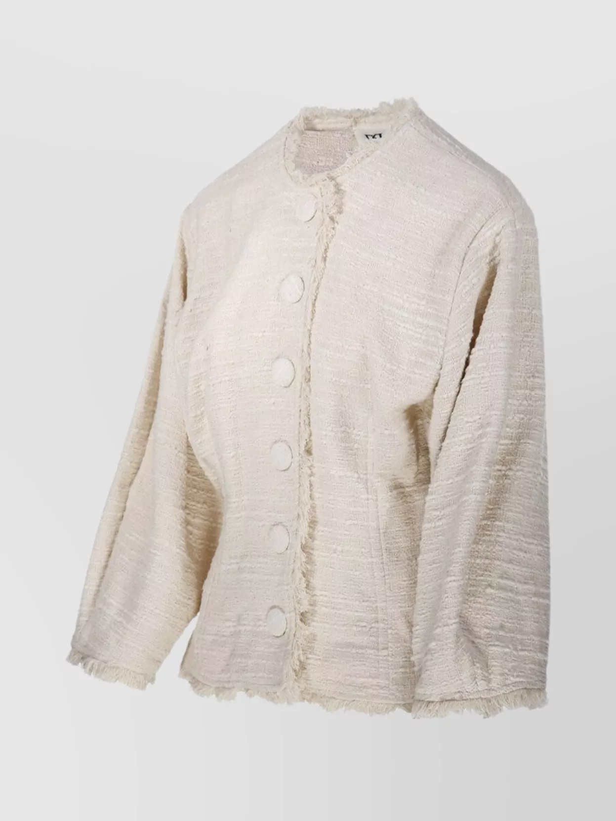 BY MALENE BIRGER FRAYED EDGES TEXTURED FABRIC BLAZER