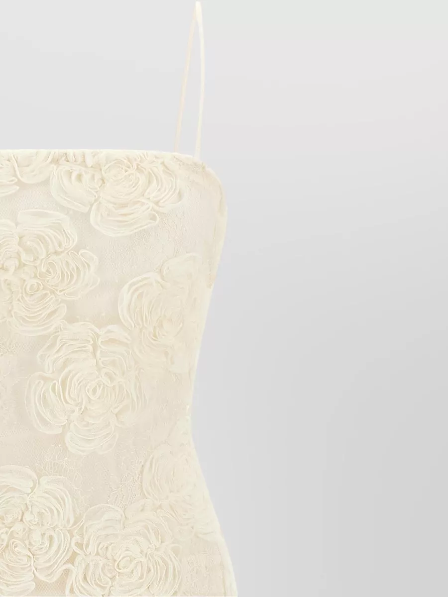 Rotate Birger Christensen Floral-Appliqué Off-Shoulder Maxi Dress