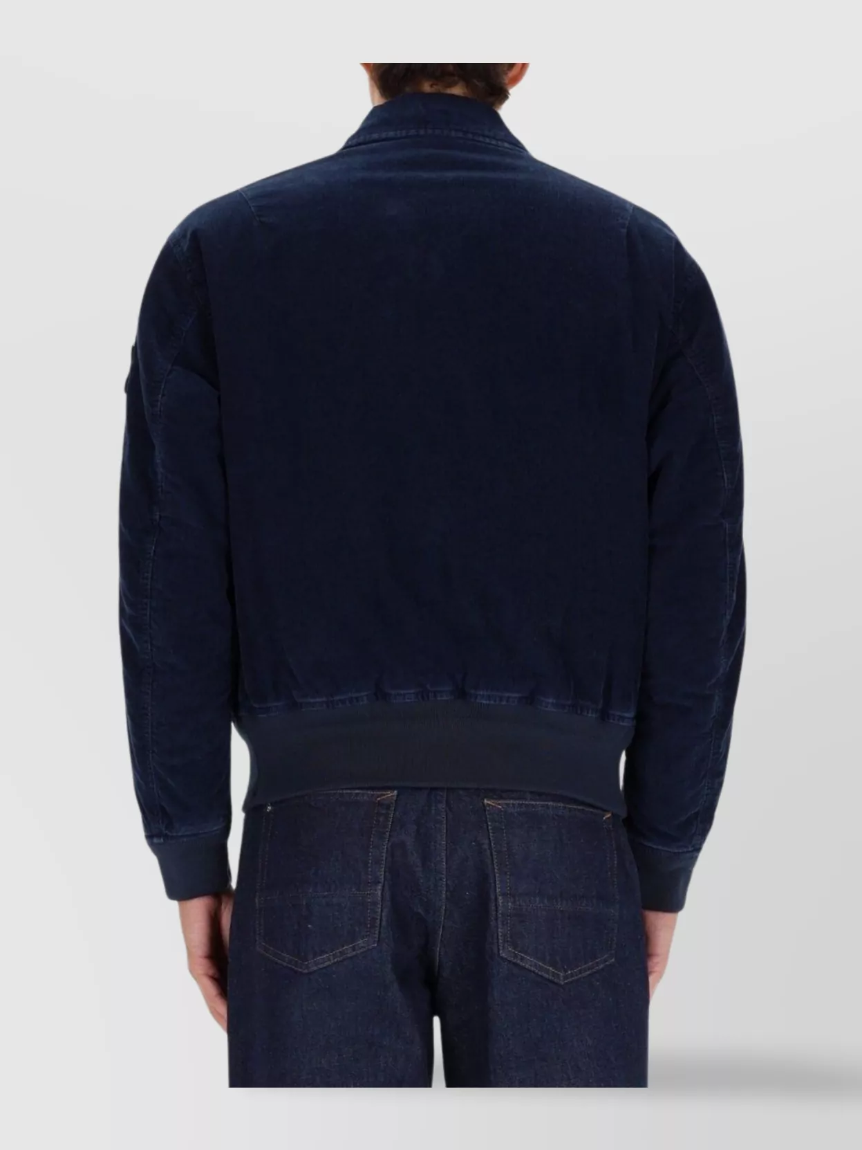 Stone Island Collared Coat With Ribbed Cuffs And Hem