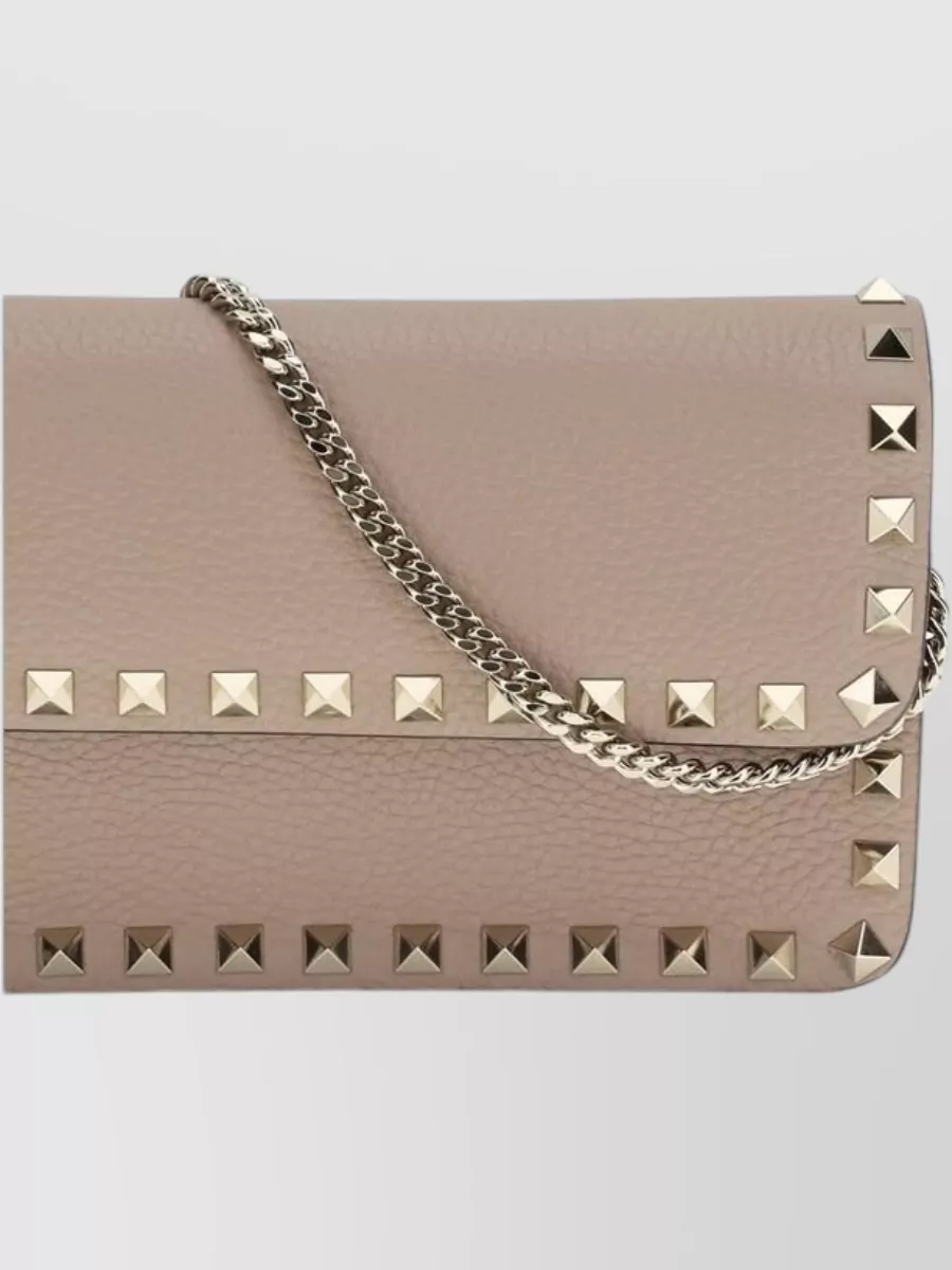 Valentino Garavani Rockstud Spike Leather Clutch Bag