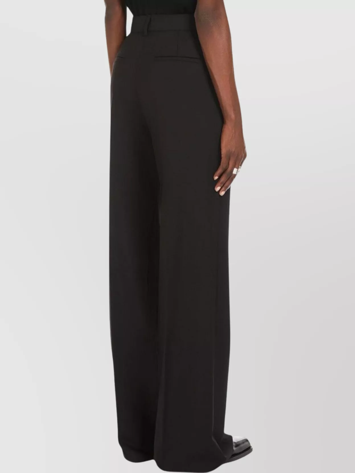 Sportmax Tailored Flare Wool Trousers With French Pockets
