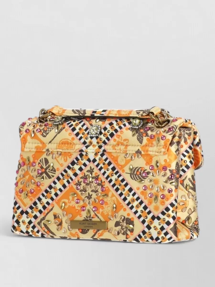 Kurt Geiger Beaded Floral-Embellished Shoulder Bag
