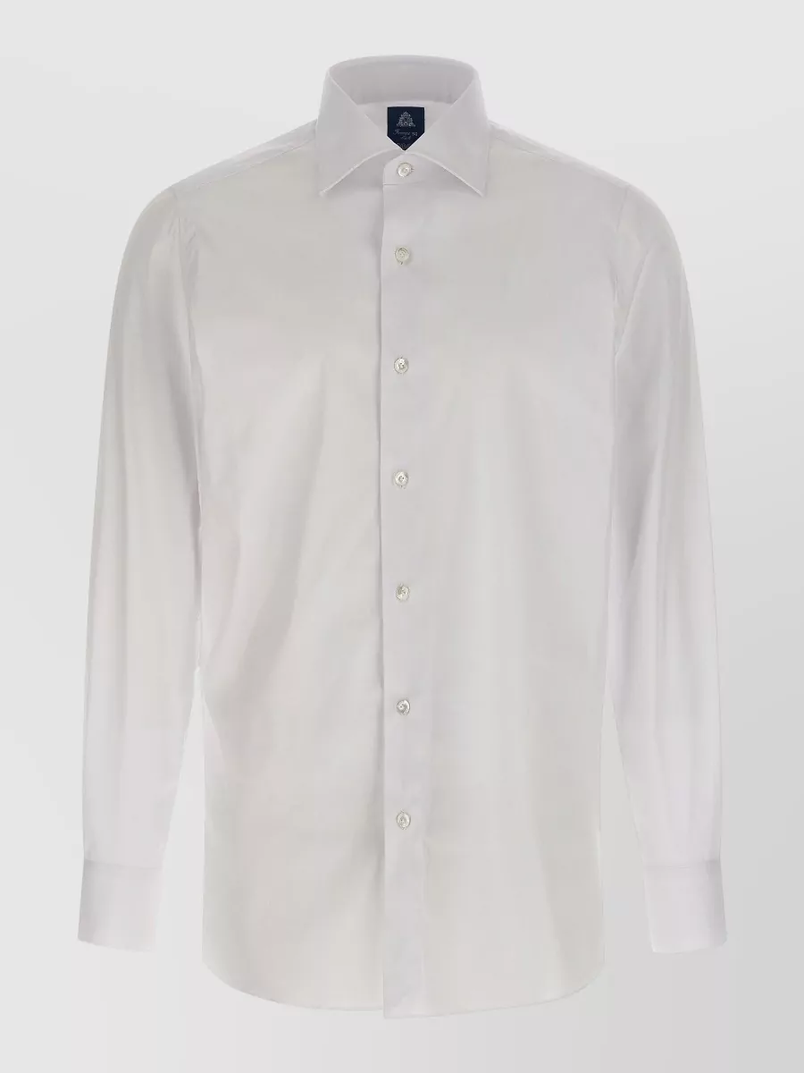 Finamore cotton blend long-sleeve napoli shirt