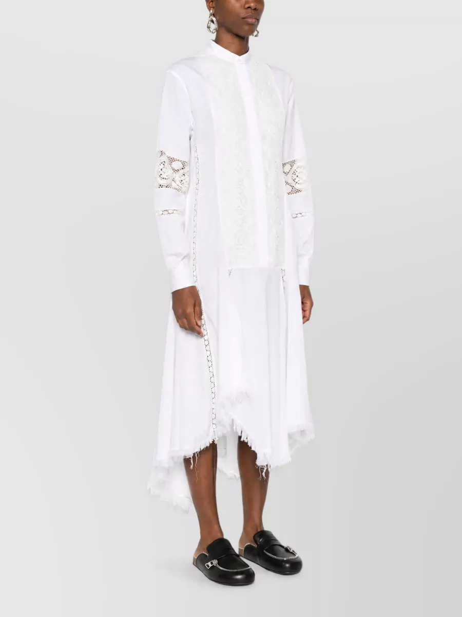 Loewe Paula's Ibiza Cotton Long-Sleeve Midi Shirt Dress