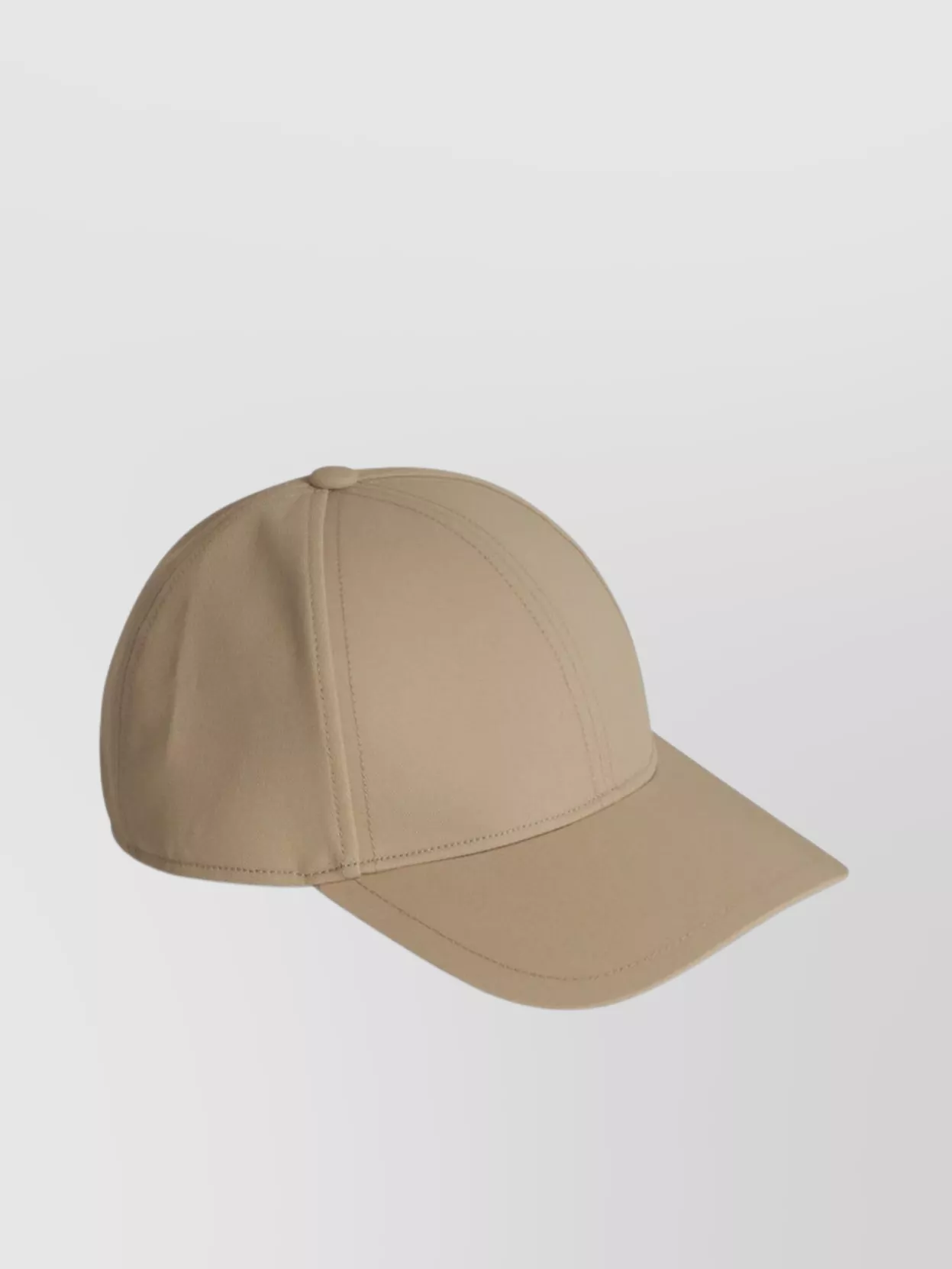 Sacai Cotton Cap With Curved Brim And Panelled Design