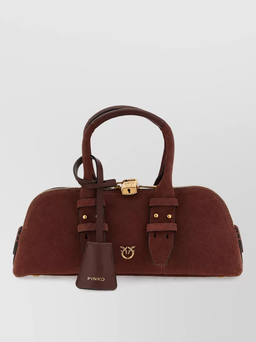 Pinko Love Bag Suede Leather Clutch Bag