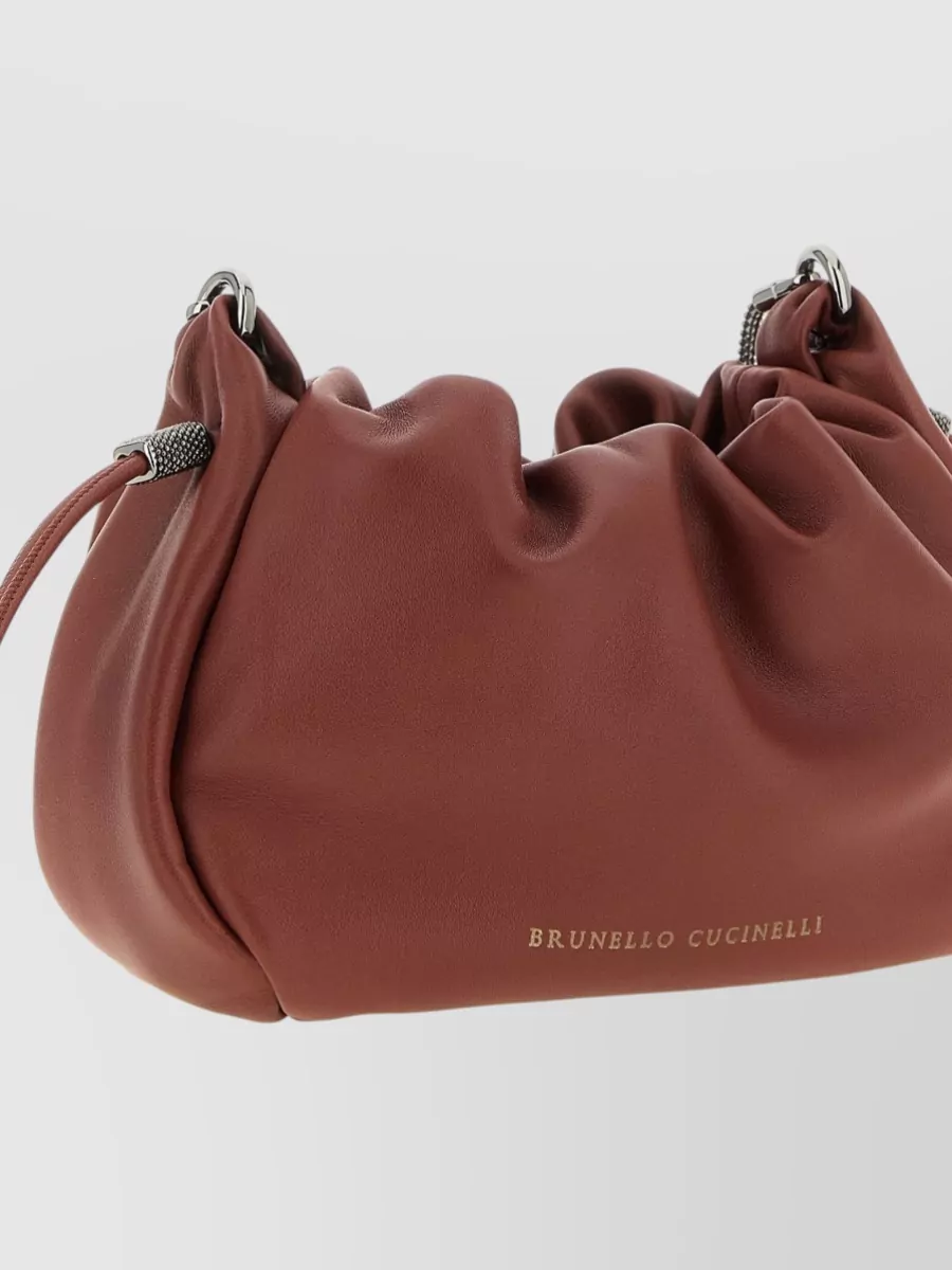 Brunello Cucinelli Mini Calf Leather Cross-Body Bag