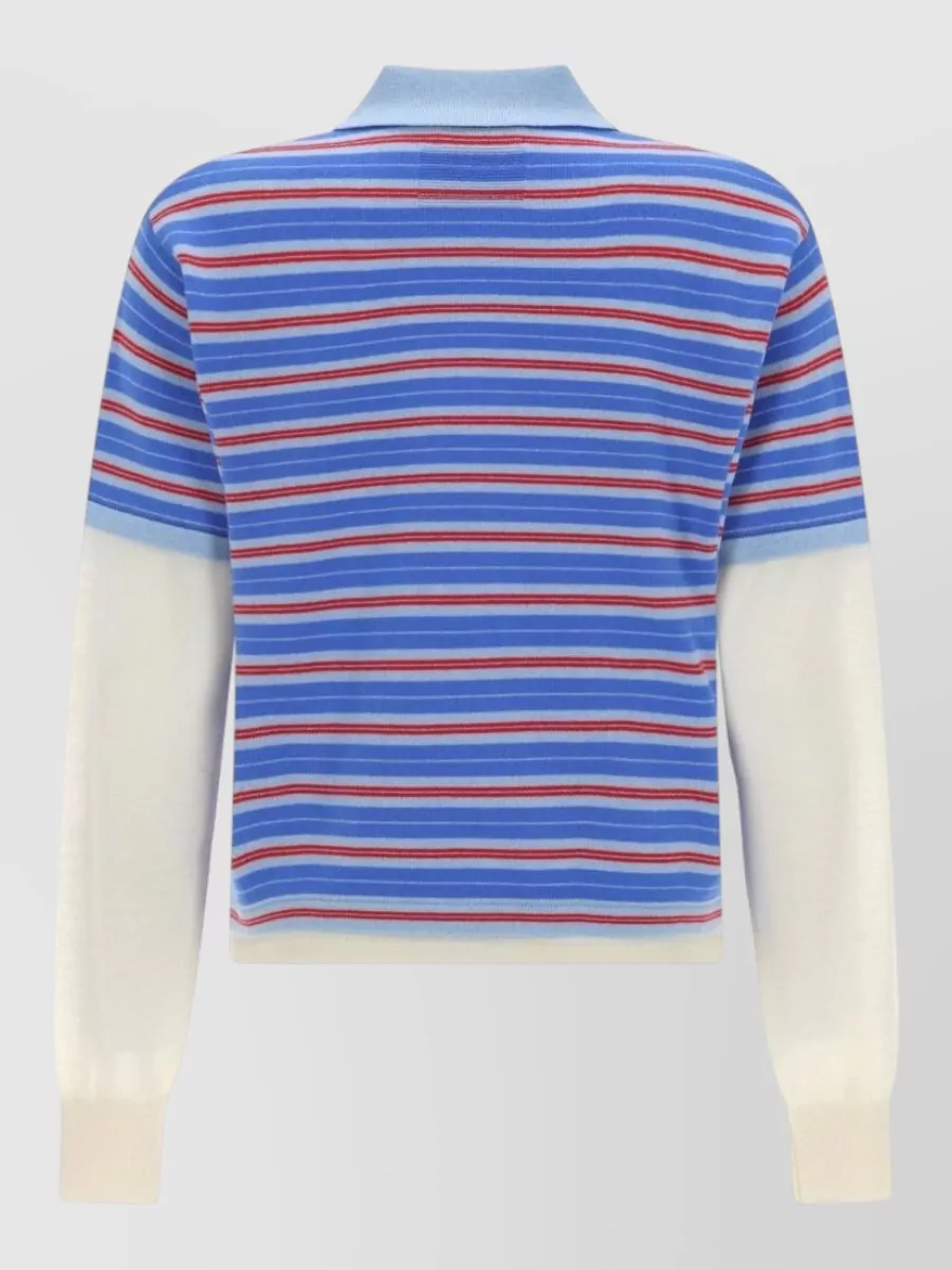 Guest In Residence Cashmere Striped Polo Jumper