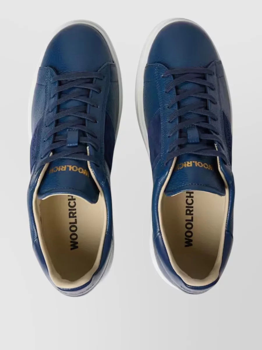 Woolrich Low Top Sneakers Round Toe Contrasting Sole