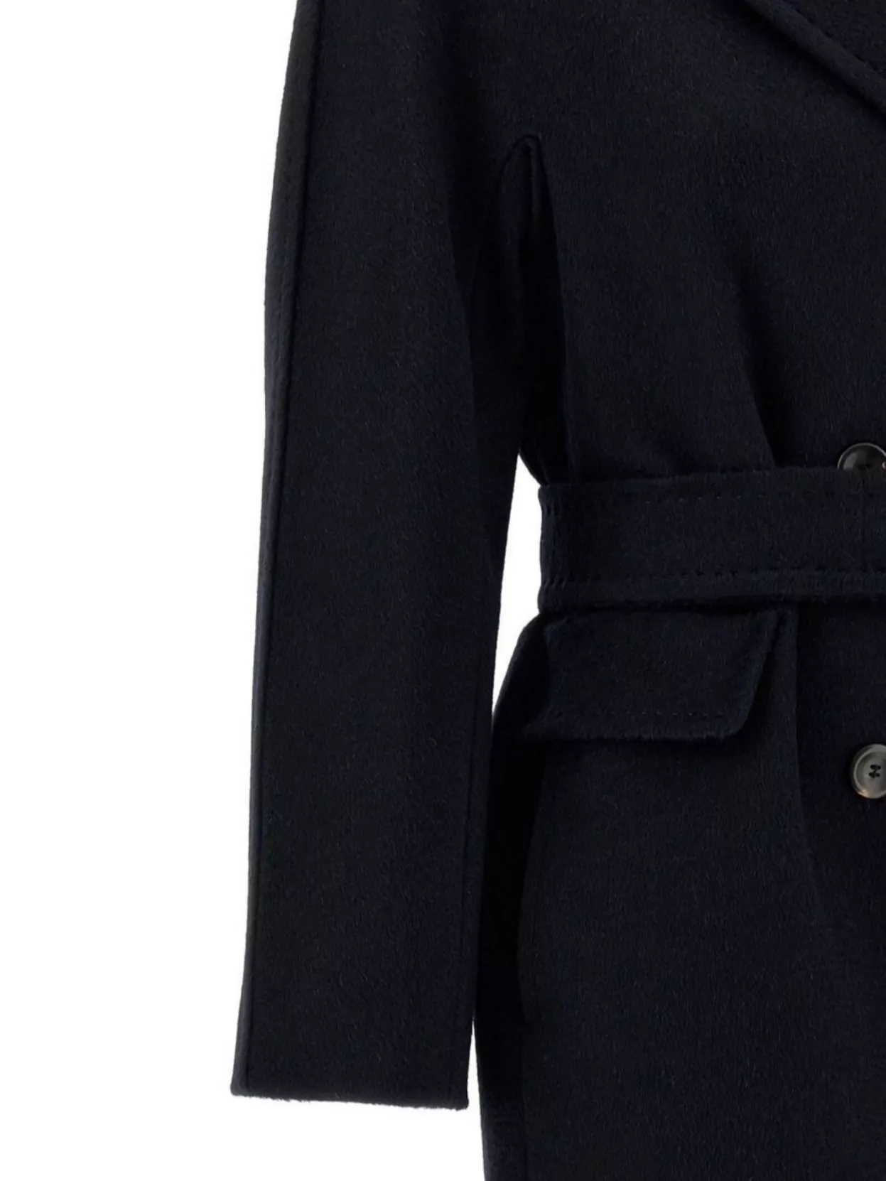 S Max Mara Double-Breasted Coat Belted At The Waist