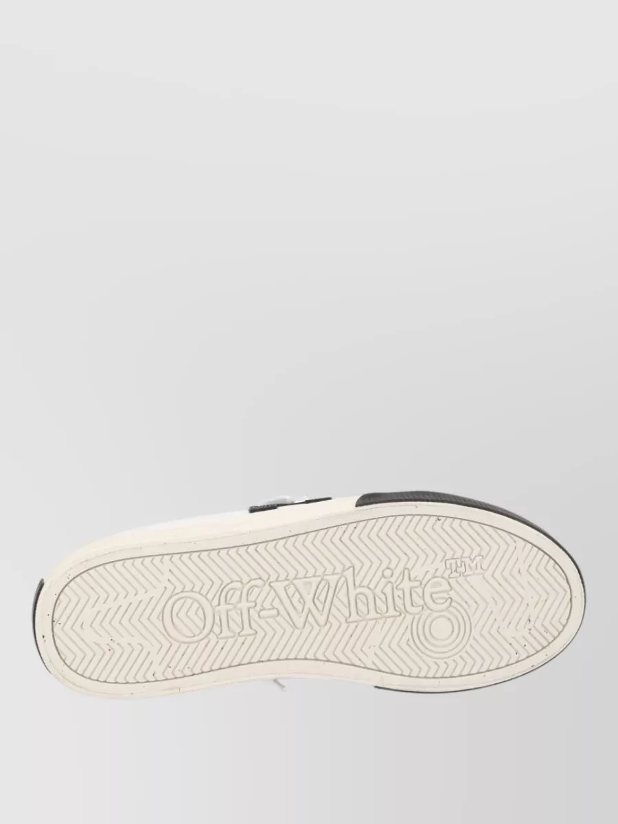 Off-White Leather Vulcanized Low-Top Sneakers