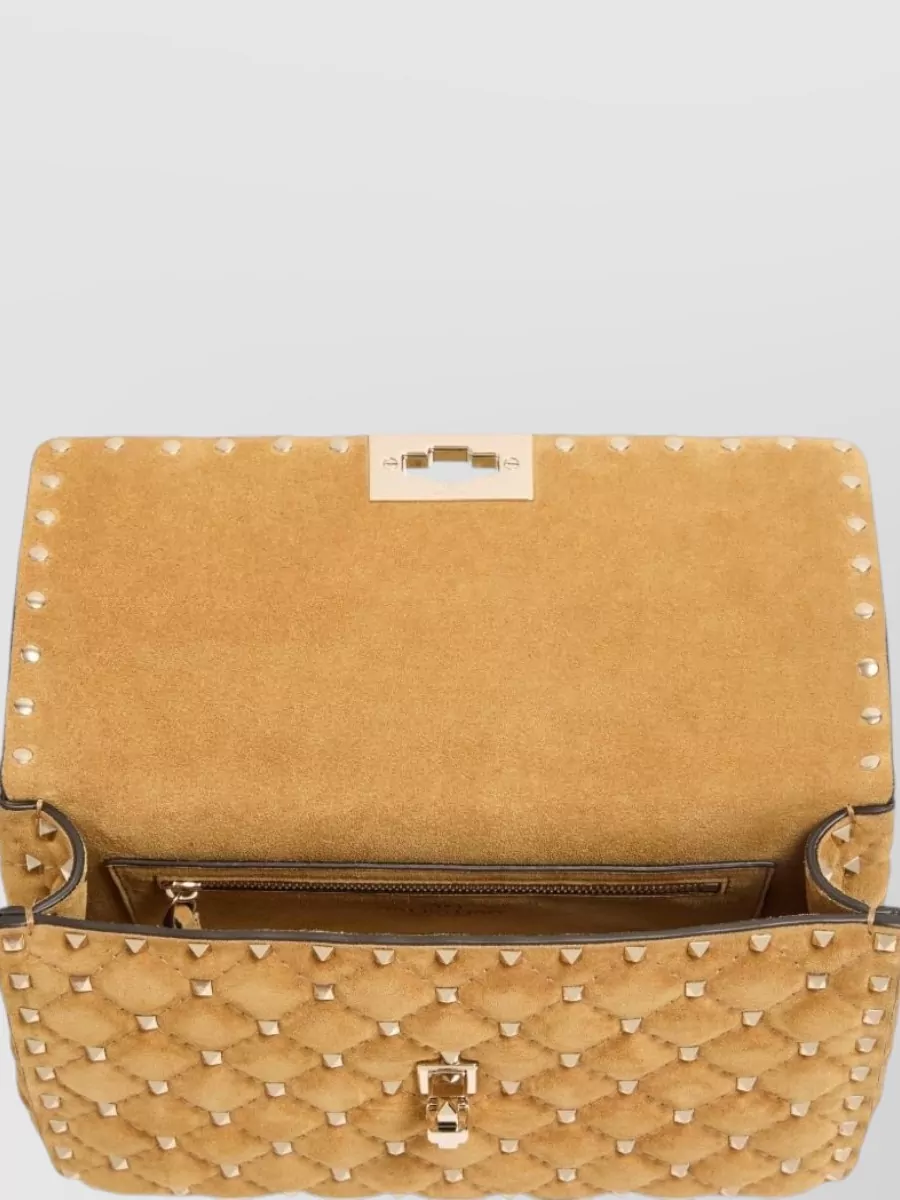 Valentino Garavani Rockstud Spike Medium Leather Quilted Clutch Bag