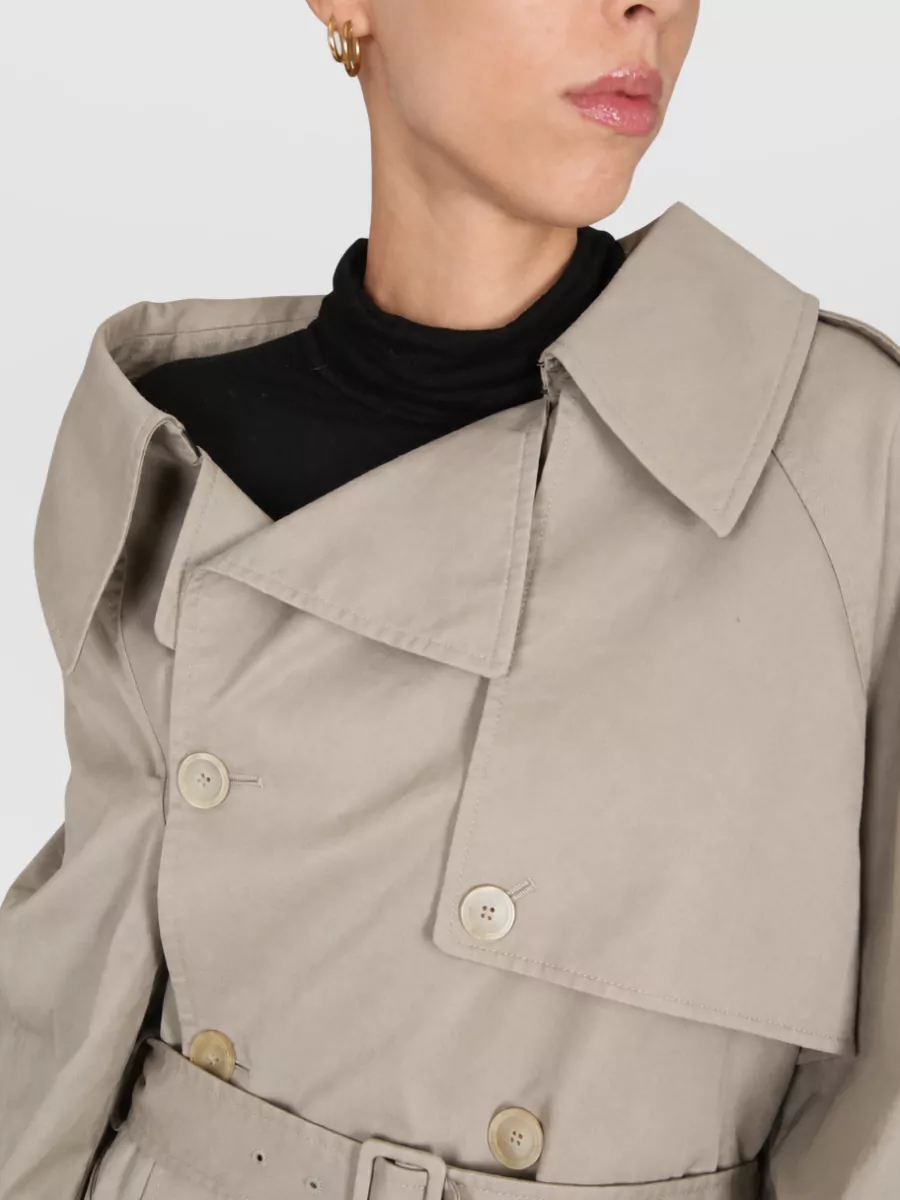 Balenciaga Off The Shoulder Trench Jacket