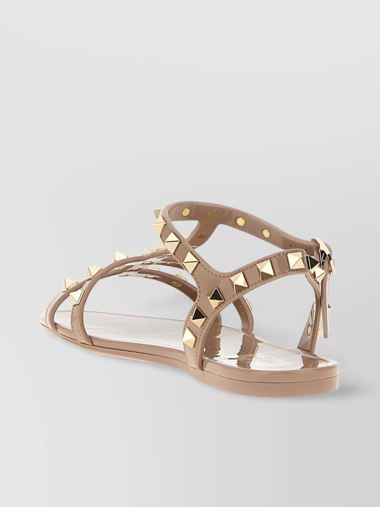 Valentino Garavani Rockstud Open Toe Flat Sole Sandals