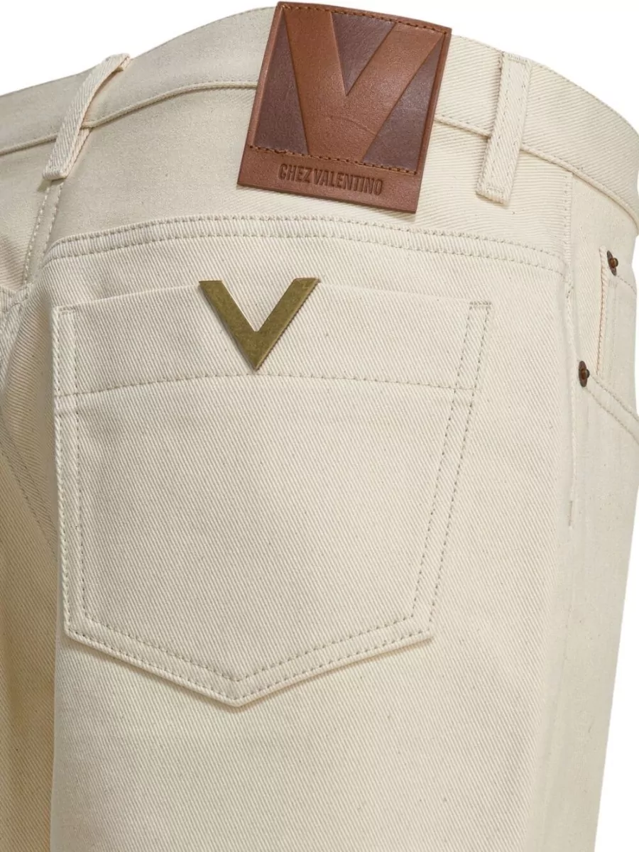 Valentino Garavani Silk Blend Tailored Shorts Belt Loops Pockets