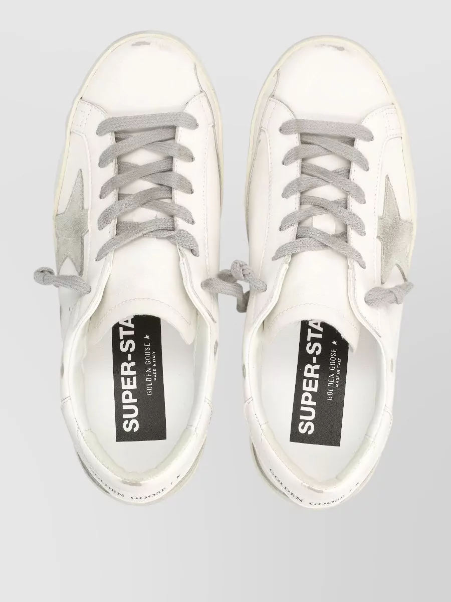 Golden Goose Handcrafted Superstar Sneakers With Vintage Finish