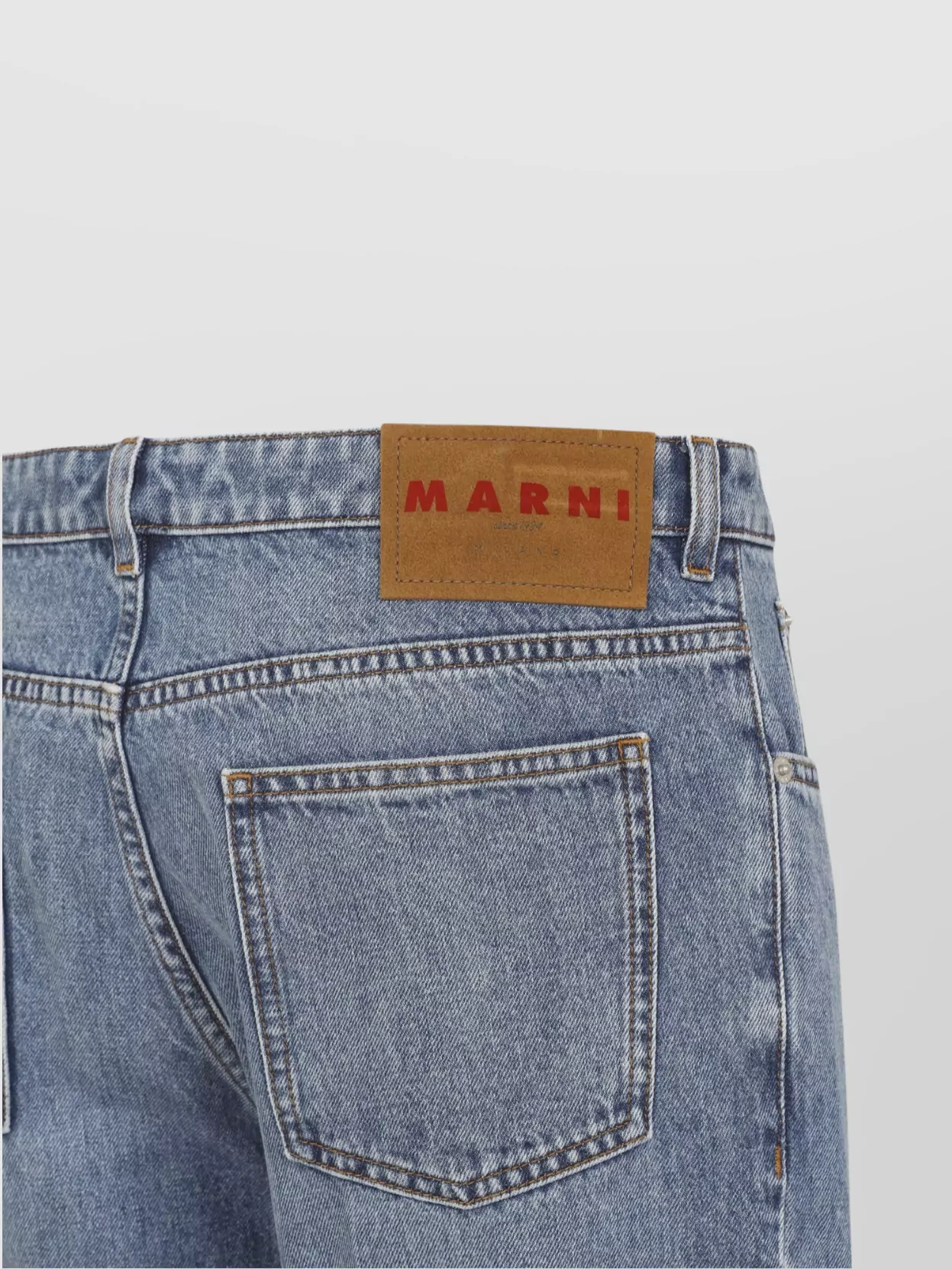 Marni Five-Pocket Denim Trousers Featuring Belt Loops