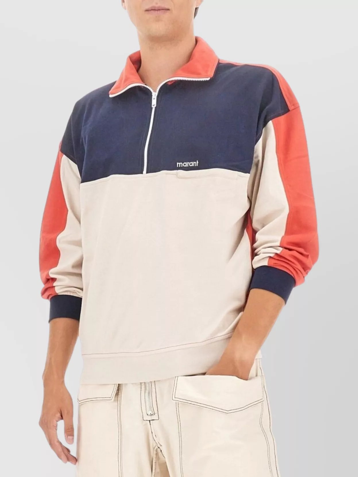 Isabel Marant Logo Sweatshirt With Ribbed Cuffs And Hem