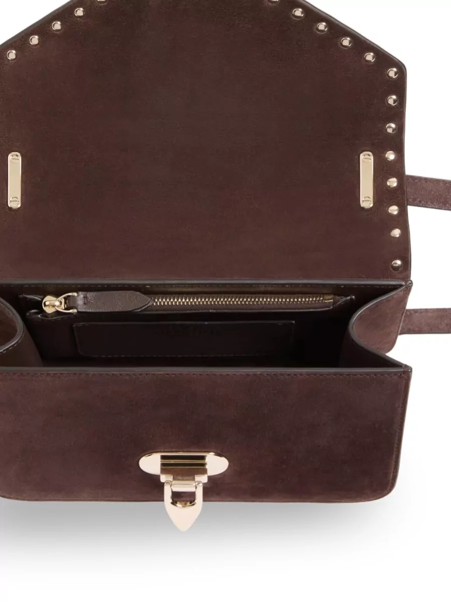 Valentino Garavani Rockstud Spike Suede Small Crossbody Bag