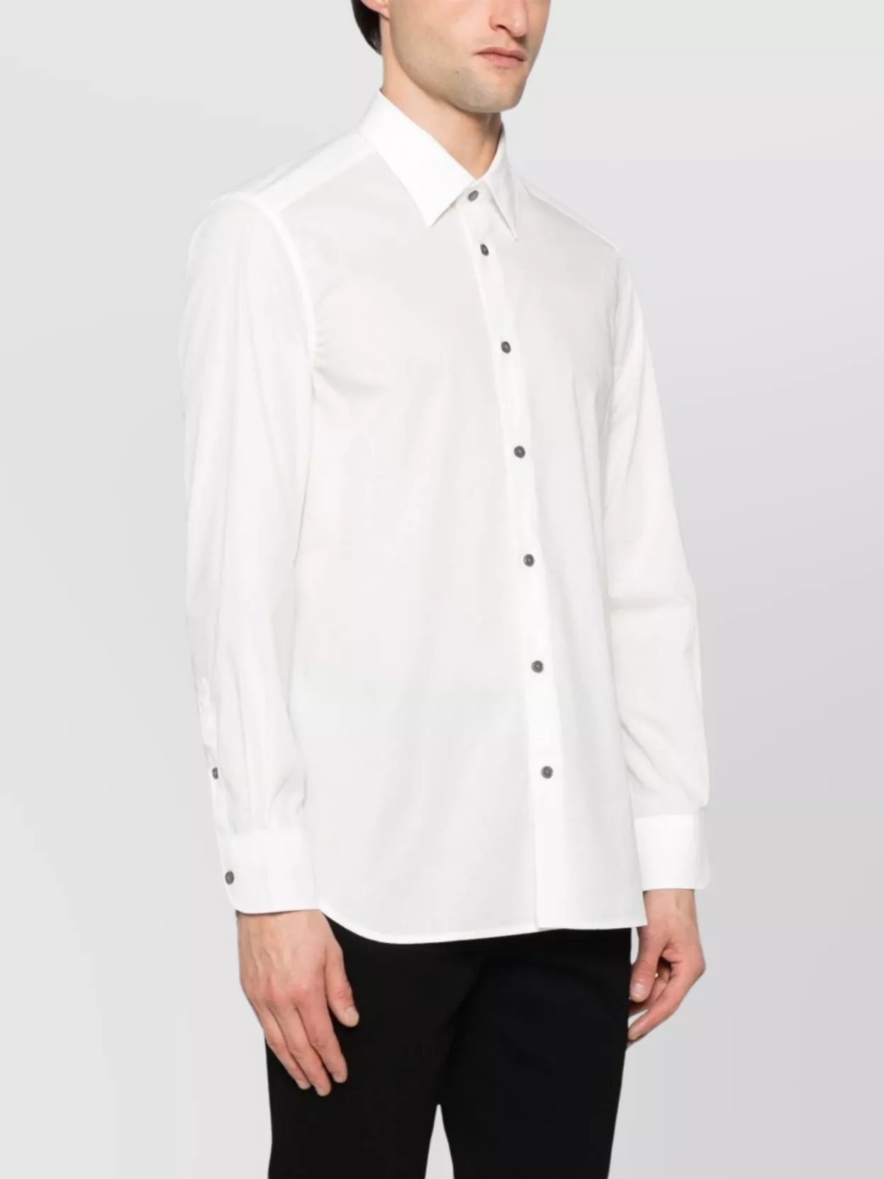 Emporio Armani Logo Print Cotton Shirt