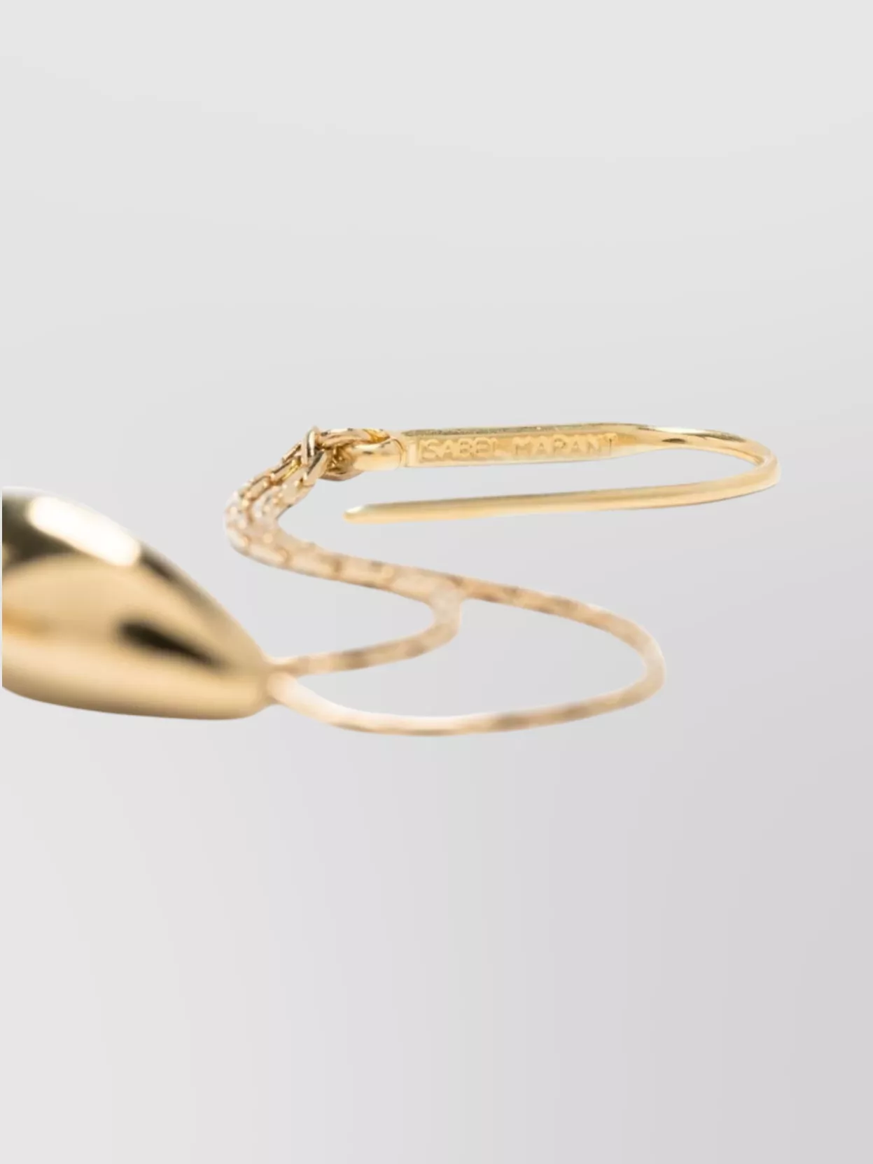 ISABEL MARANT ASYMMETRIC TEARDROP DROP EARRINGS