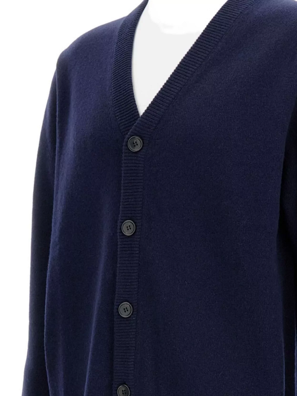 Paul Smith Long Sleeve V-Neck Cardigan With Ribbed Cuffs And Hem