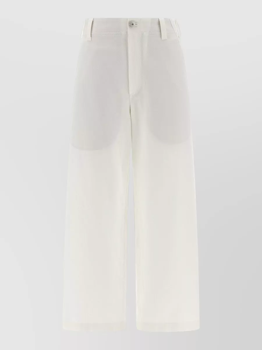 Brunello Cucinelli cropped wide-leg cotton-linen chino trousers