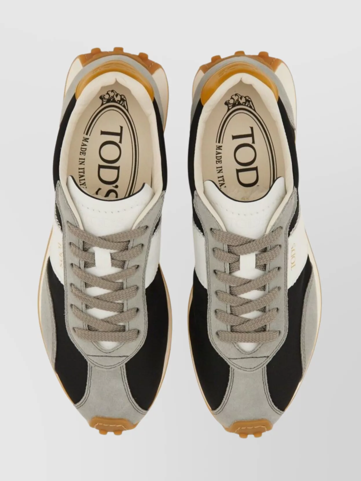 Tod's Sneakers With Contrast Panels And Round Toe