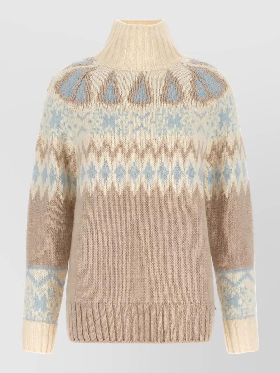 Herno Cashmere Wool Ribbed High Neck Jumper