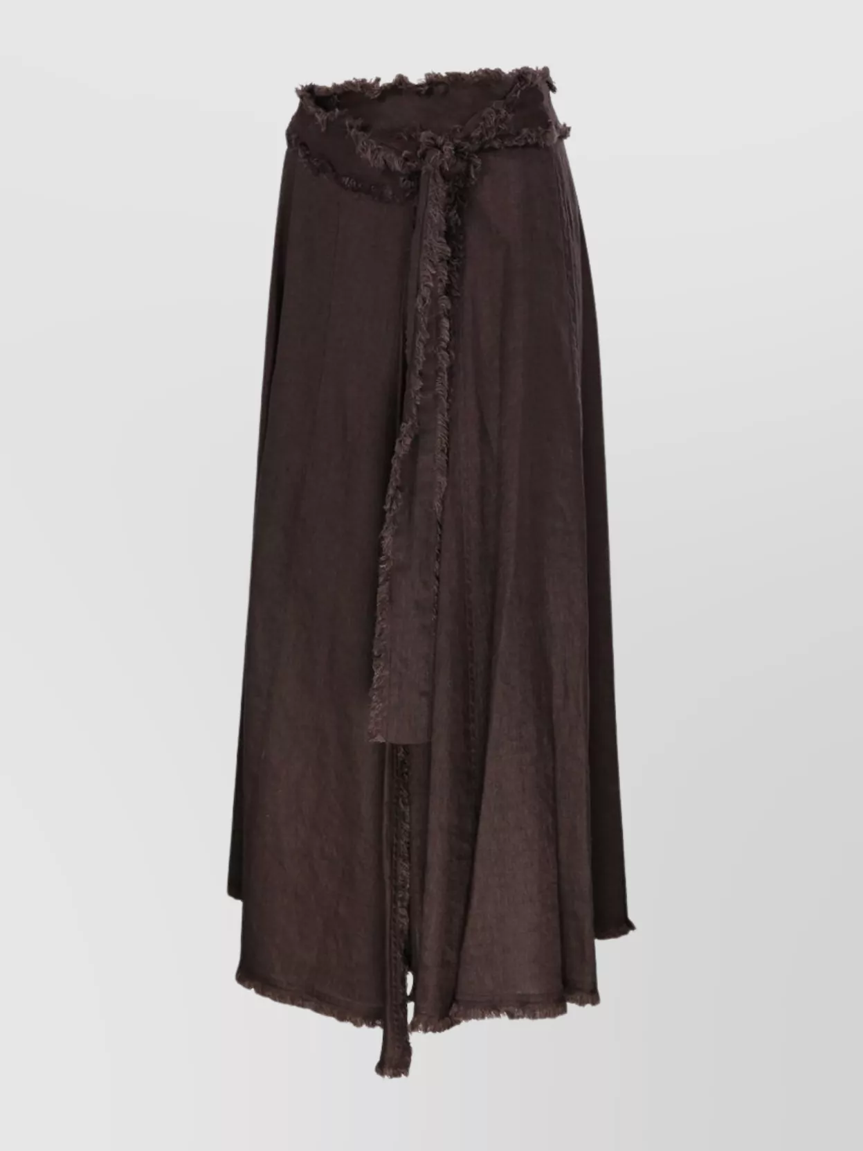P.a.r.o.s.h Frayed Edges Midi Length Wrap Skirt