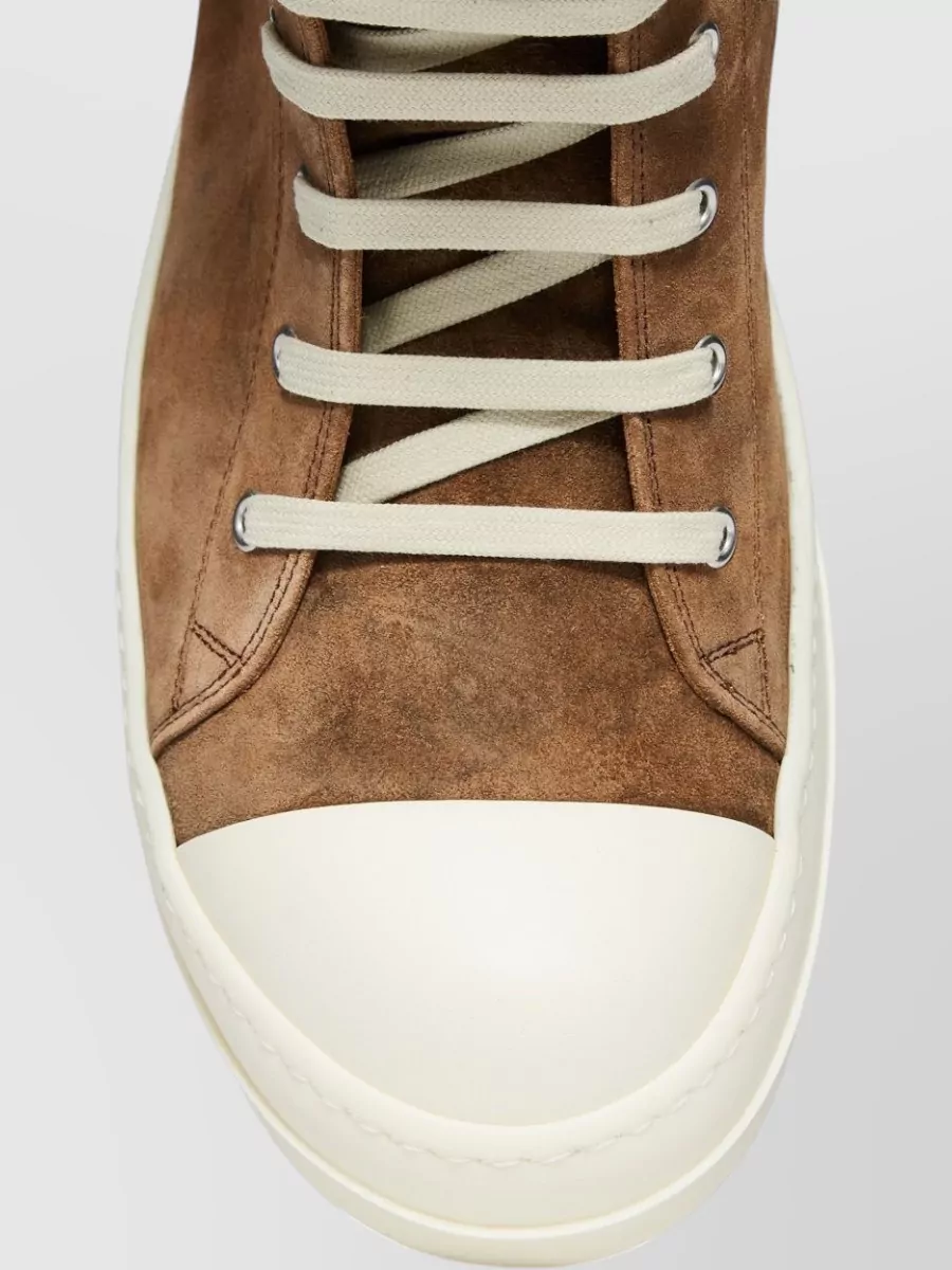 Rick Owens Leather High-Top Sneakers
