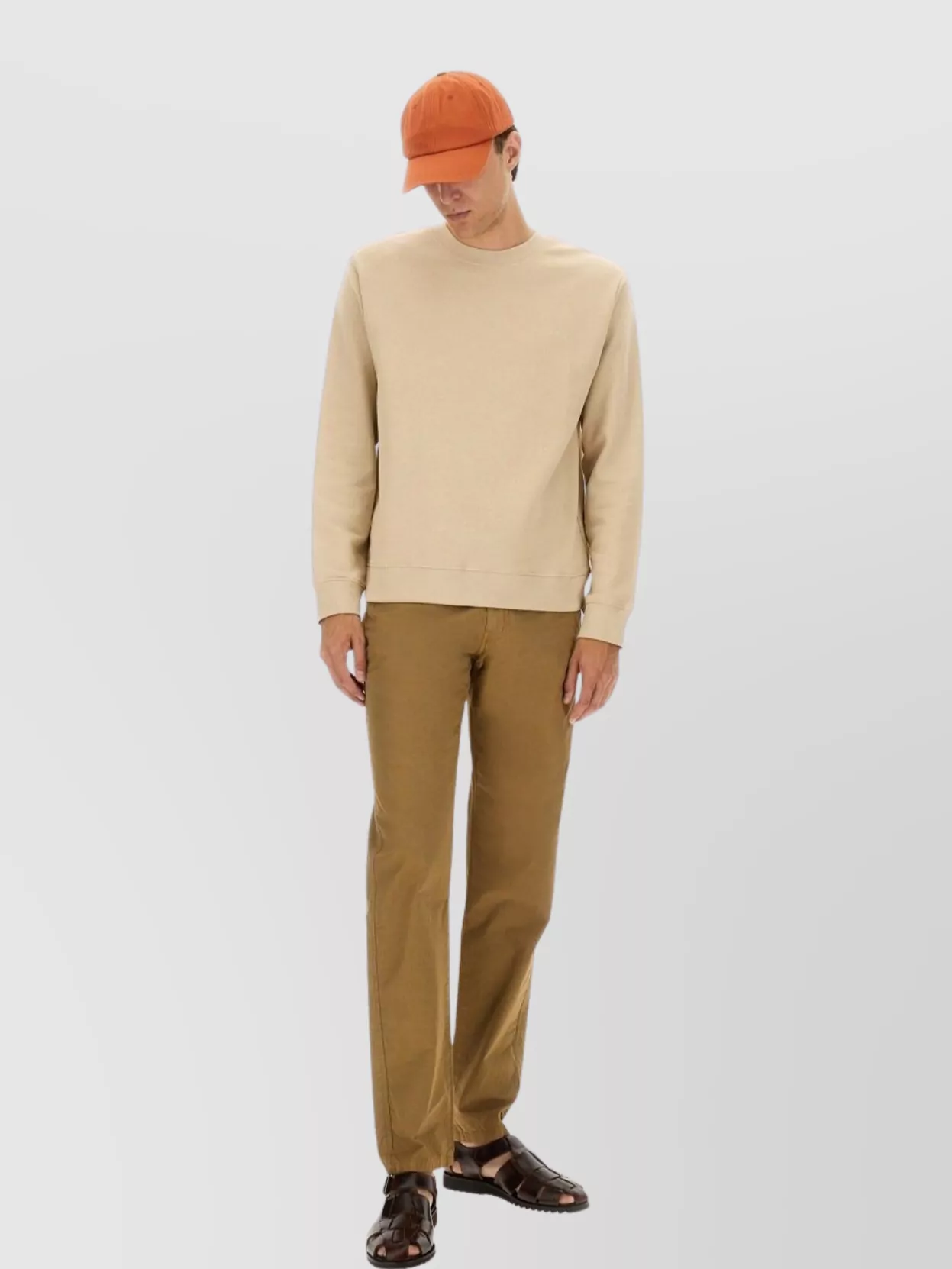 Apc Timeless Crewneck Sweater With Ribbed Details In Neutral