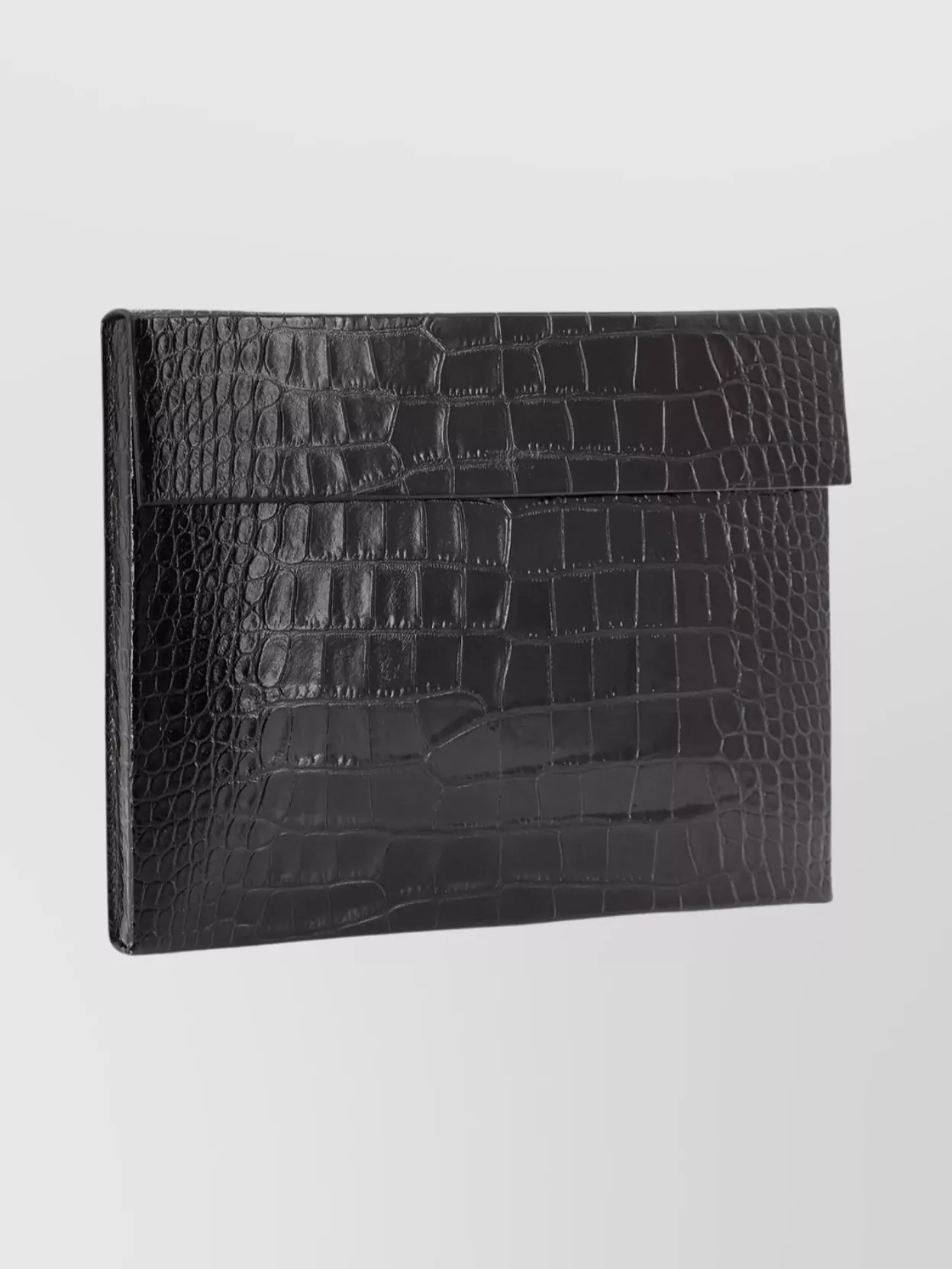 Tom Ford Leather Document Holder Featuring Crocodile Design