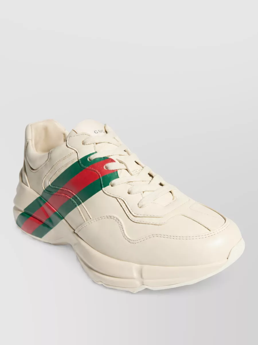 Gucci leather lace-up sneakers